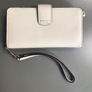 Coach Wristlet- White